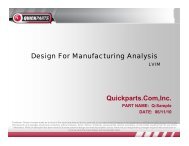 Design For Manufacturing Analysis Quickparts.Com,Inc.