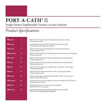 PORT-A-CATH® II - Smiths Medical