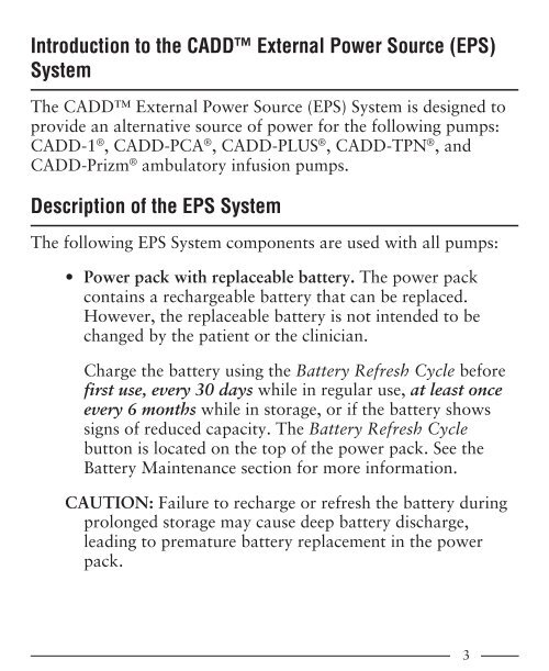 CADD External Power Source - Smiths Medical