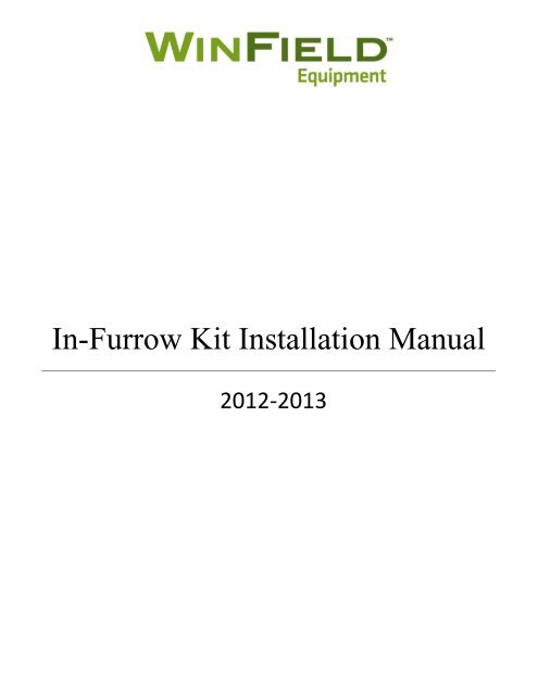 Installation Manual-PDF Download - WinField