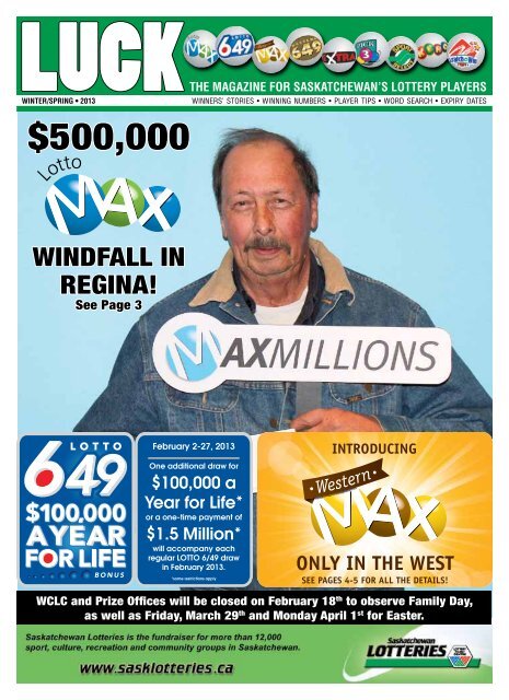 sAsKAtCHewAn LUCK - Western Canada Lottery Corporation