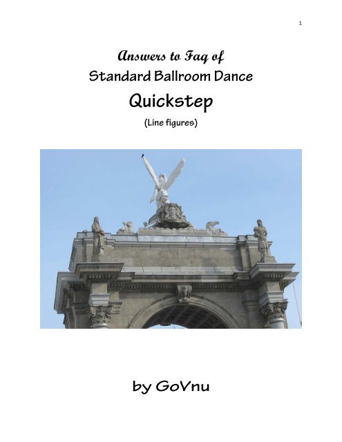 Answers to Faq of Standard Ballroom Dance, Quickstep