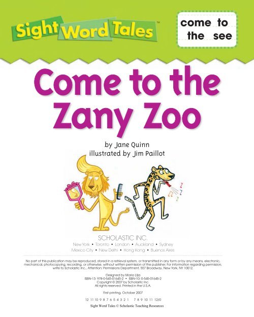 zany zoo age range