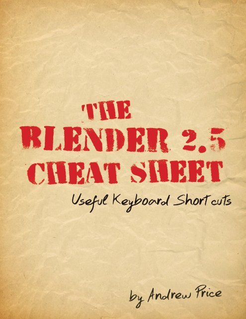 Cheat Sheet - Blender Guru