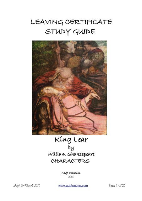 King Lear: Study Guide