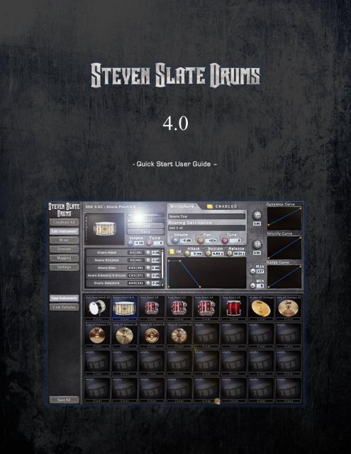 1 Steven Slate Drums 4.0 - Quick Start User Guide –