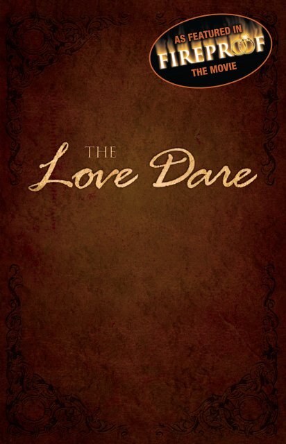 book sample chapter - The Love Dare