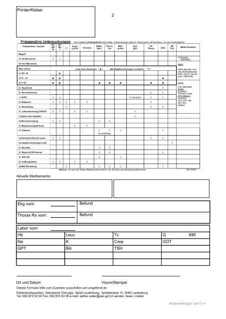 Patientenanmeldung Aerzte Laufenburg