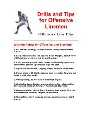 Drills and Tips for Offensive Linemen
