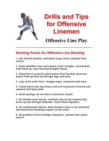 Drills and Tips for Offensive Linemen