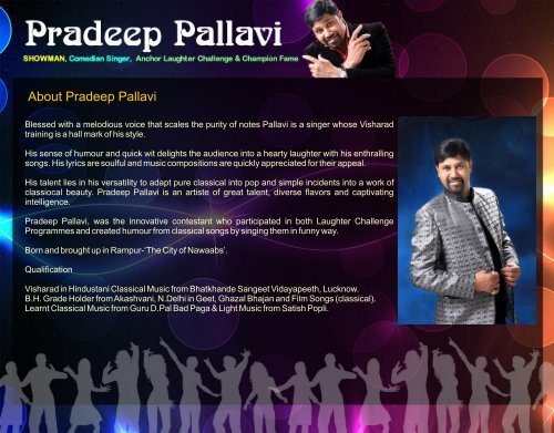 Download My Profile in PDF Format - Pradeep Pallavi