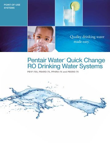 Pentair Water® Quick Change RO Drinking Water Systems