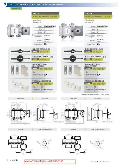 Wohner Telegron DC Load Break Switches for Photovoltaic - Motion ...