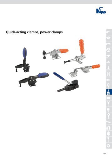 Quick-acting clamps, power clamps