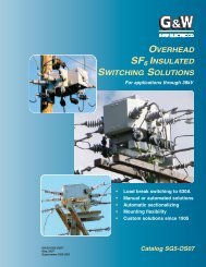 Overhead SF6 Insulated Switching Catalog - G&W Electric