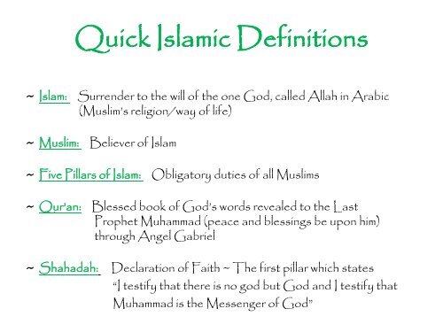 Islam & Muslims