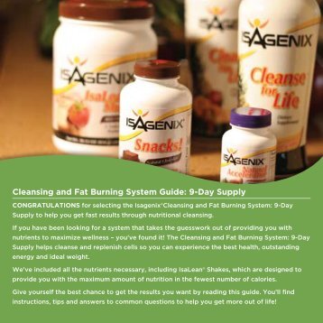 Cleansing and Fat Burning System Guide: 9-Day ... - isagenix.com