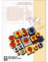 CAM OPERATED ROTARY SWITCHES - Genesis Automation