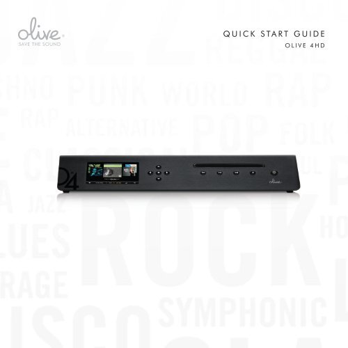 quick start guide | olive 4hd