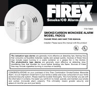 SMOKE/CARBON MONOXIDE ALARM MODEL FADCQ - FireX