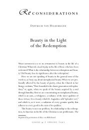 Beauty in the Light of Redemption - Dietrich Von Hildebrand Legacy ...