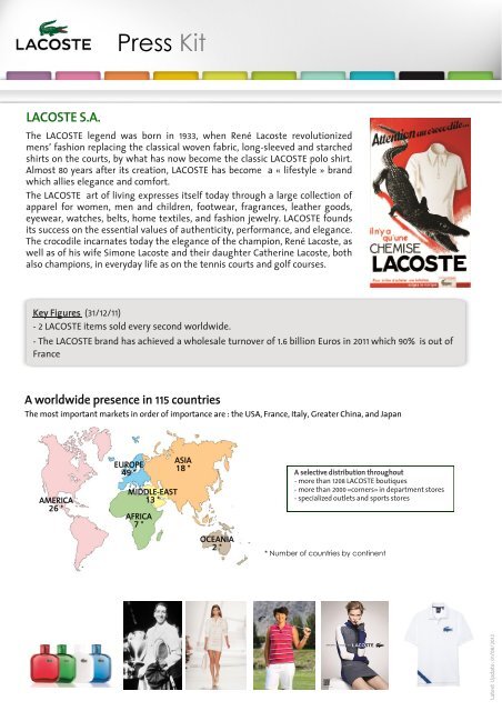 Press Kit - Lacoste