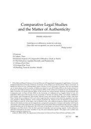 Comparative Legal Studies and the Matter of Authenticity