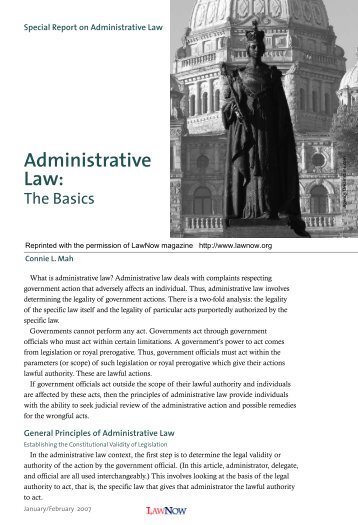 Administrative Law: The Basics
