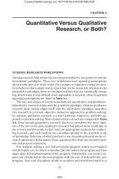 Quantitative Versus Qualitative Research, or Both? - Jones & Bartlett ...