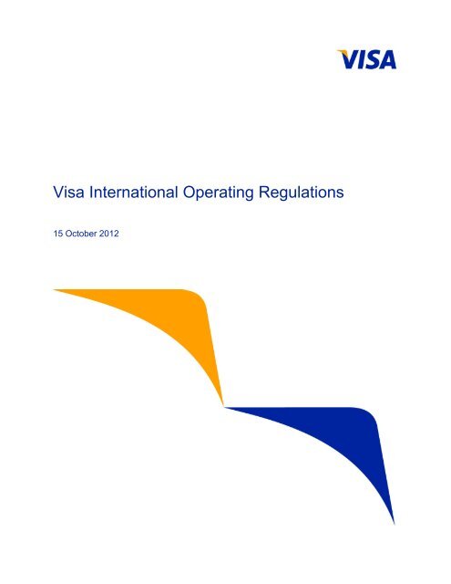 Visa International Operating Regulations