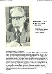 BIOGRAPHY OF N. N. Bogoliubov - Bogoliubov Laboratory of ...