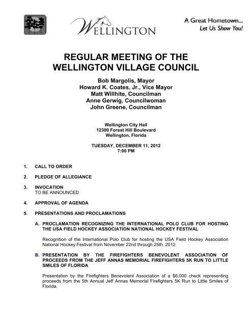Council Meeting Agen.. - Wellington