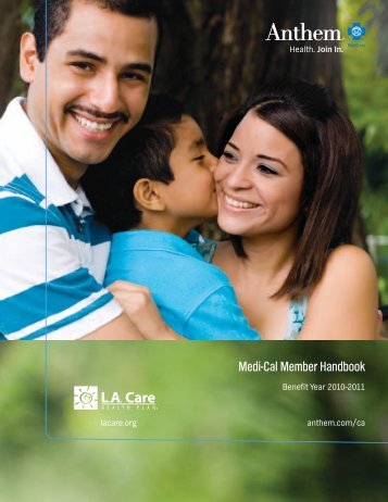 Medi-Cal Member Handbook - LA Care Health Plan