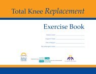 Total Knee Replacement Exercise Booklet - Thunder Bay Regional ...