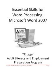 Essential Skills for Word Processing