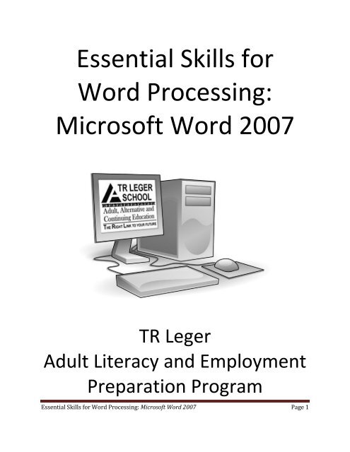 Essential Skills for Word Processing