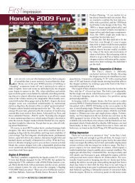 Honda Fury First Impression - Motorcycle Consumer News
