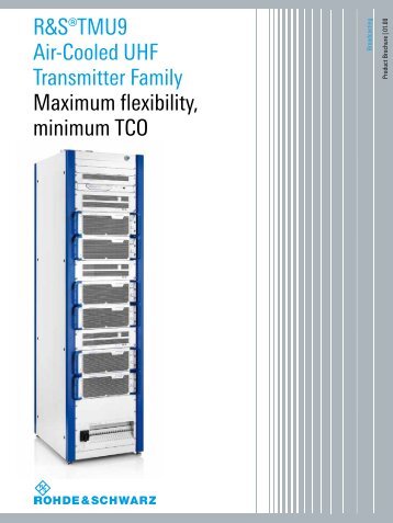 R&S®TMU9 Luftgekühlte Senderfamilie für UHF - Rohde & Schwarz