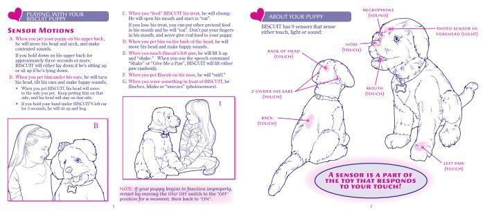 Official Rules and Instructions For Furreal Friends Biscuit My Lovin' Pup -  Hasbro