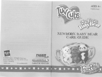 FurReal Friends Newborn Baby Bear Instructions - Hasbro