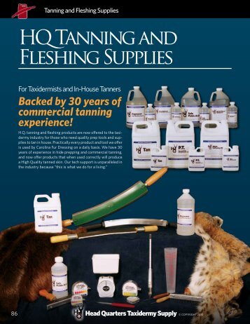 HQ Tanning and Fleshing Supplies - Carolina Fur Dressing