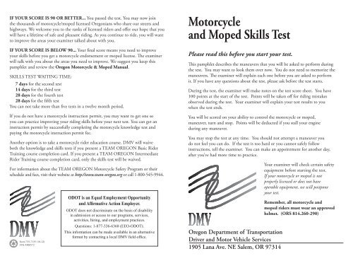 Oregon Department of Transportation : Oregon Driver Manual