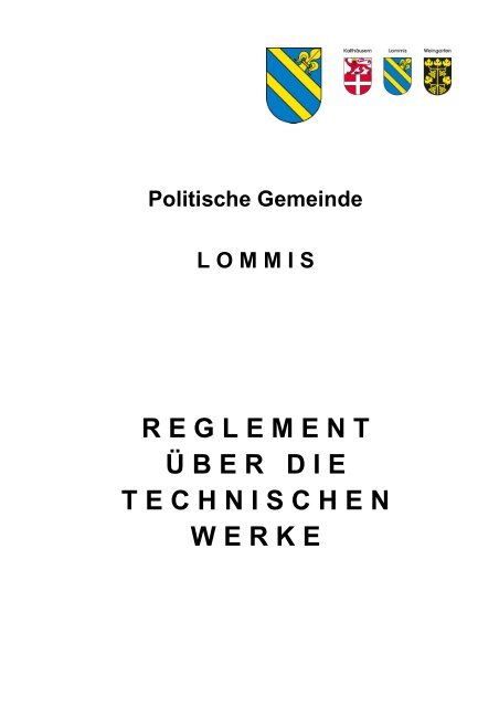 1. Organisation der technischen Werke ... - Gemeinde Lommis