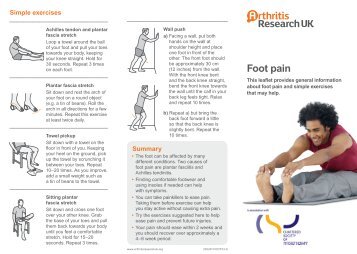 Foot-pain-pamphlet - Arthritis Research UK