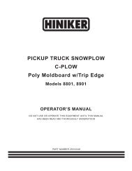 Hiniker 8801 Manual - Snow Plow Stuff