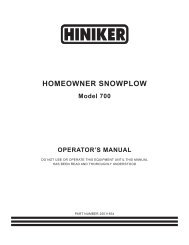 Hiniker 700 Manual - Snow Plow Stuff