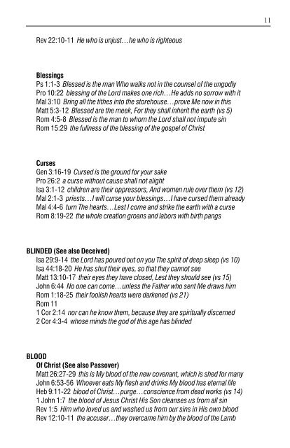 Bible Topical Index, by Mark Mickelson - Giving And Sharing