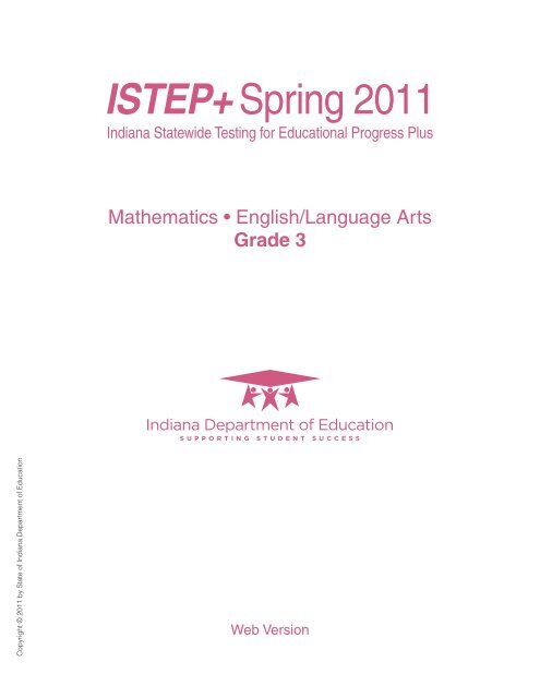 ISTEP+Spring 2011 - Indiana Department of Education - State of ...