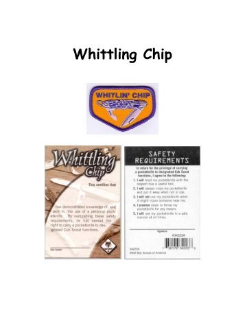 Whittling Chip - LDS Cub Scout