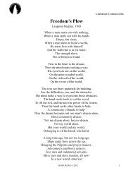 Freedom's Plow, by Langston Hughes, 1943 - American Institute for ...